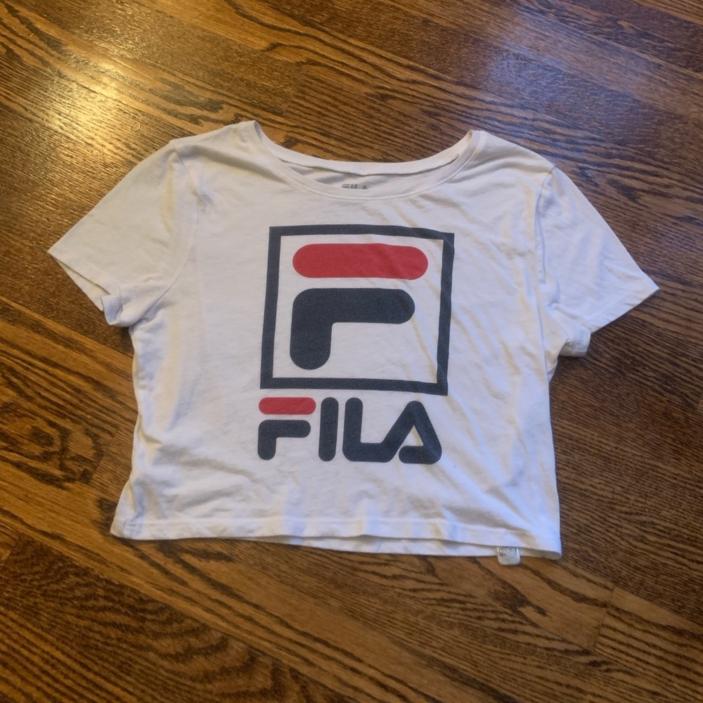Fila White Crop Top